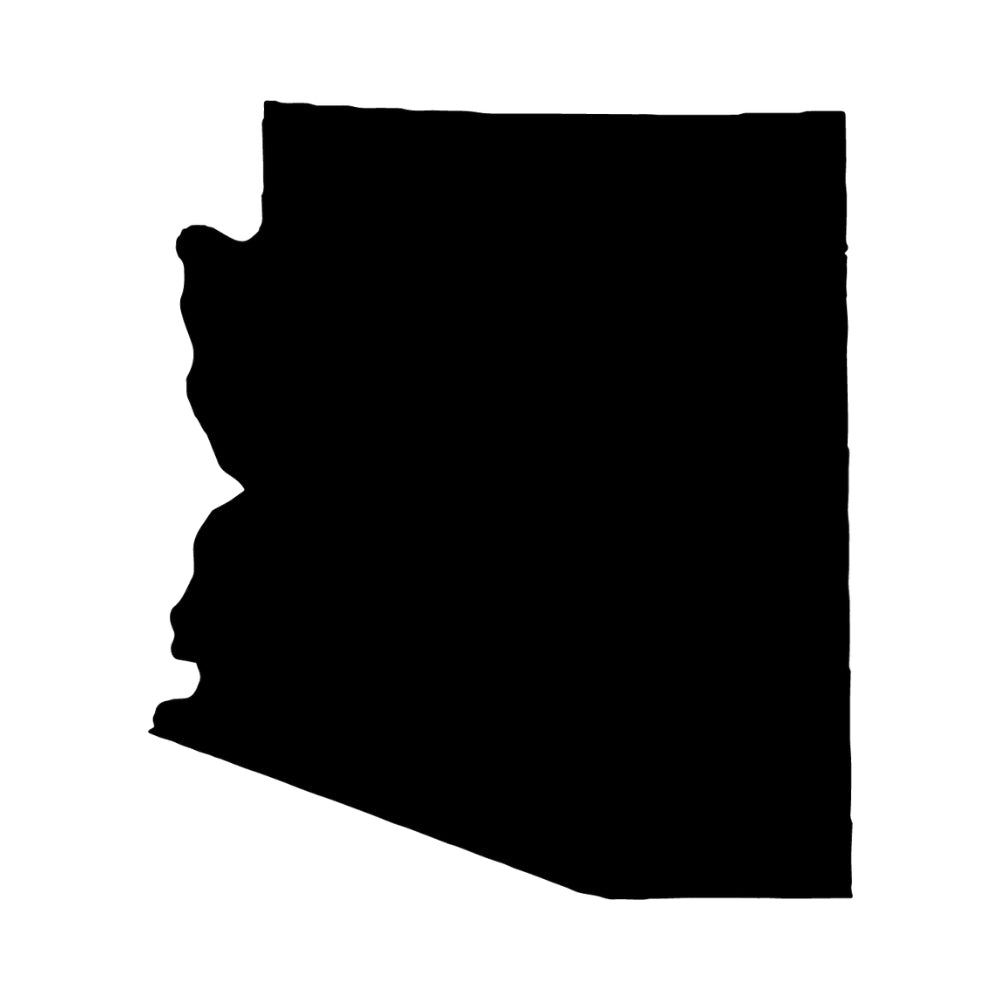 Precut glass shape of Arizona.