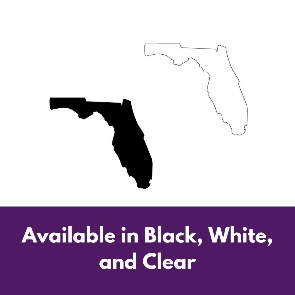 Precut glass shape of Florida in alternate colours.
