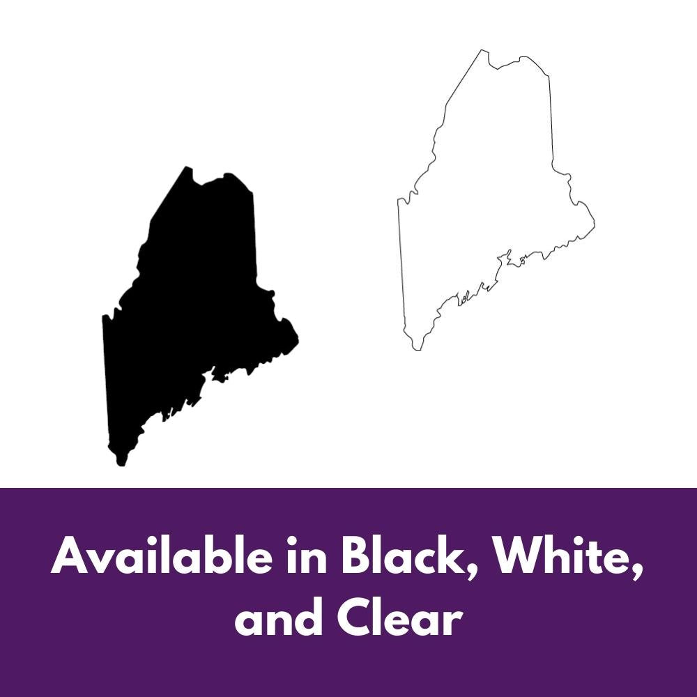 Precut glass shape of Maine in alternate colour.