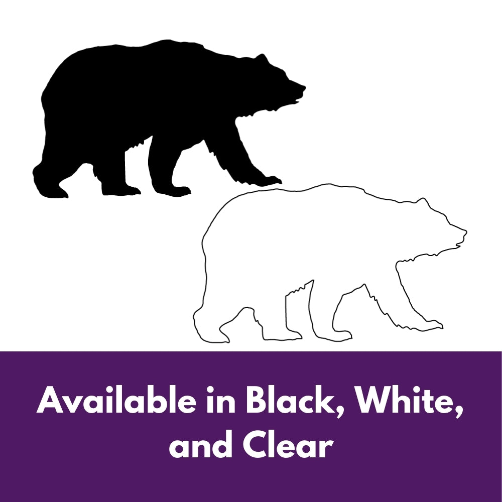 Precut glass shape of a bear in alternate colours