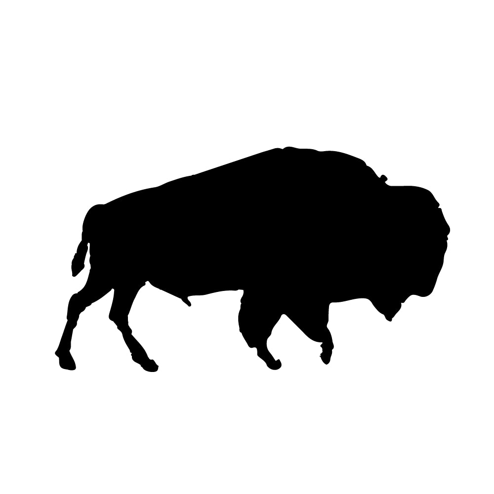Buffalo precut glass shape in black.