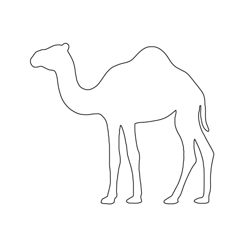 Camel Precut Glass Shape - COE 90