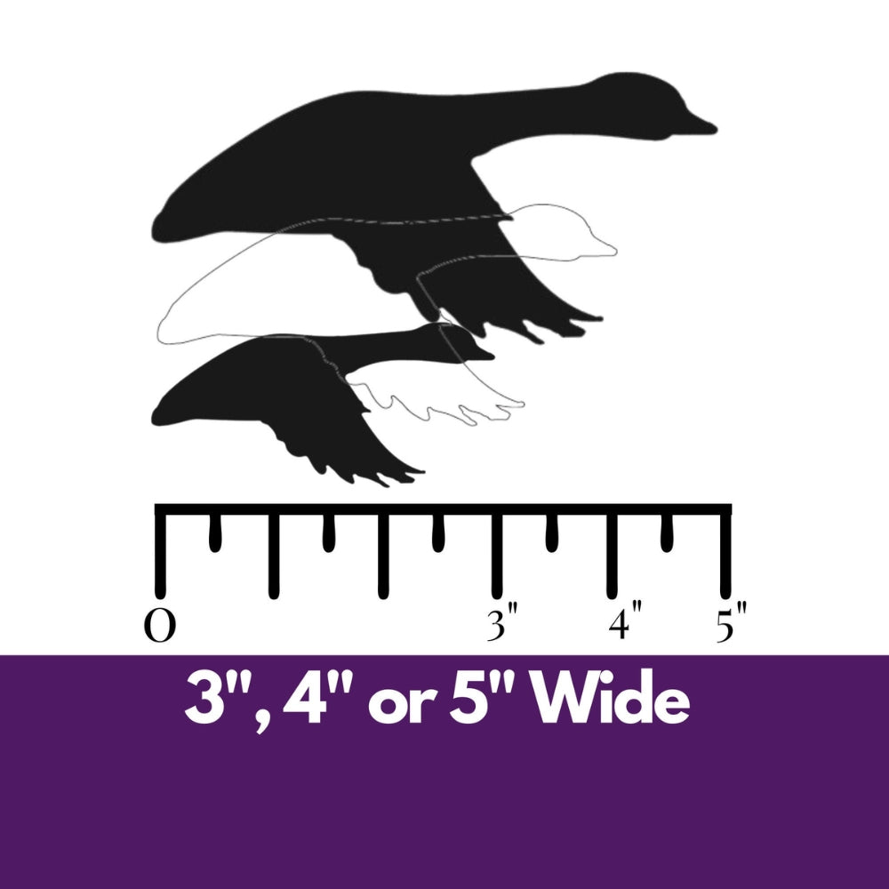 Precut shape of a wings down Canada Goose in alternate sizes.
