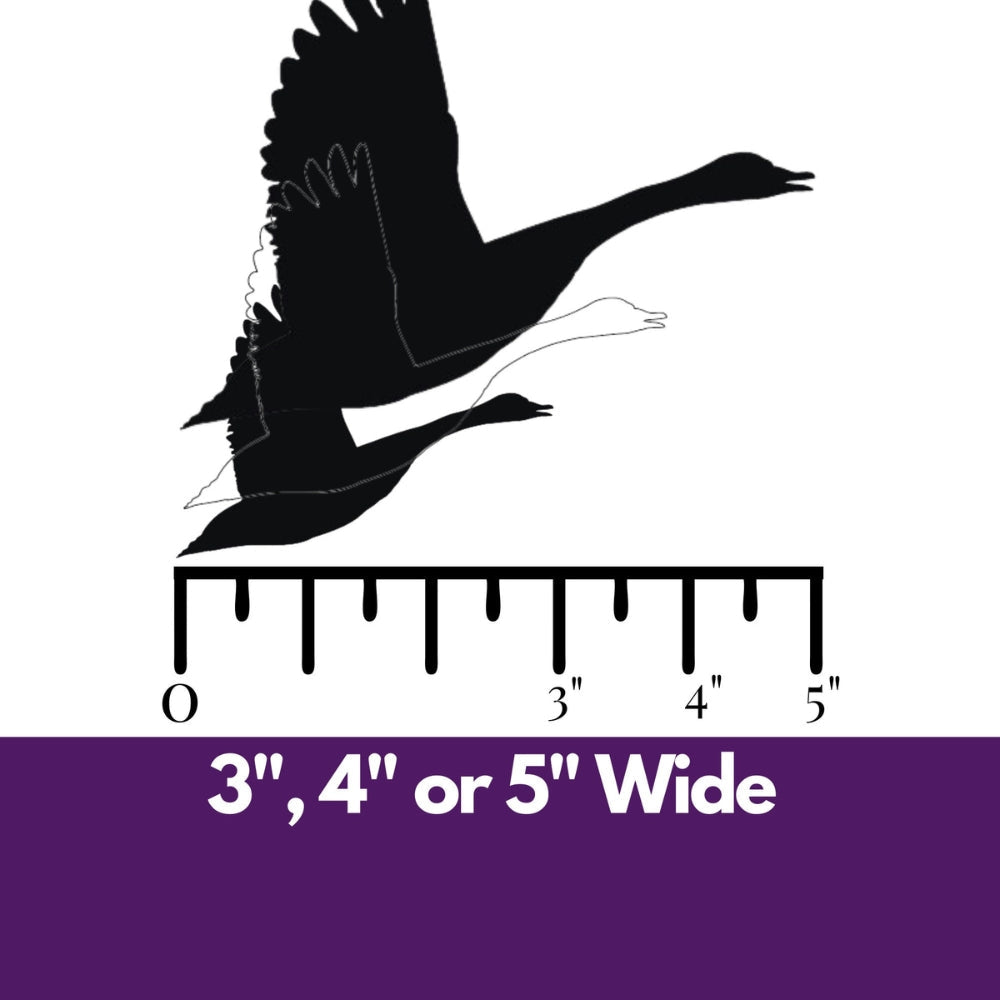 Precut shape of a wings up Canada Goose in alternate sizes.