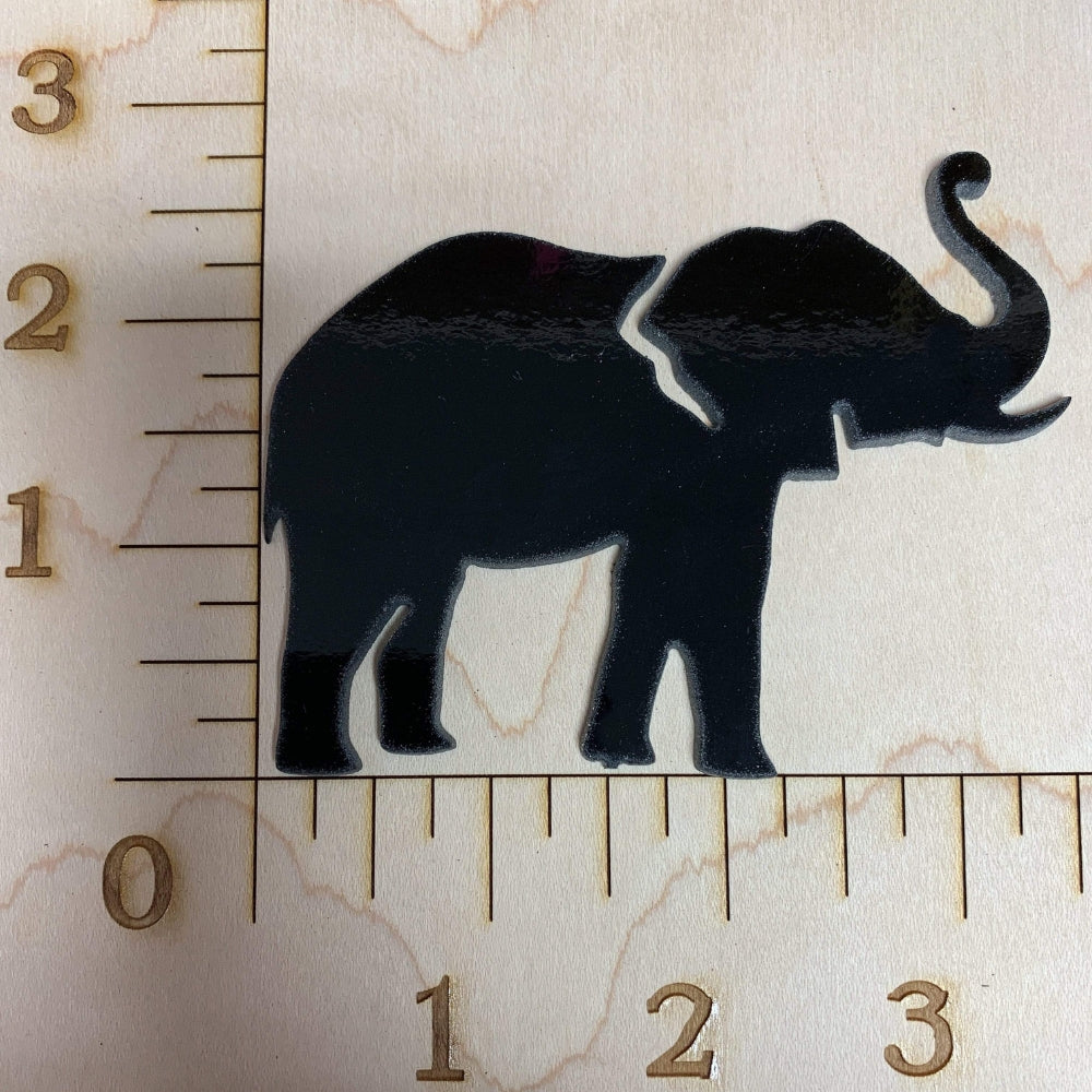 Precut glass shape of elephant #2.