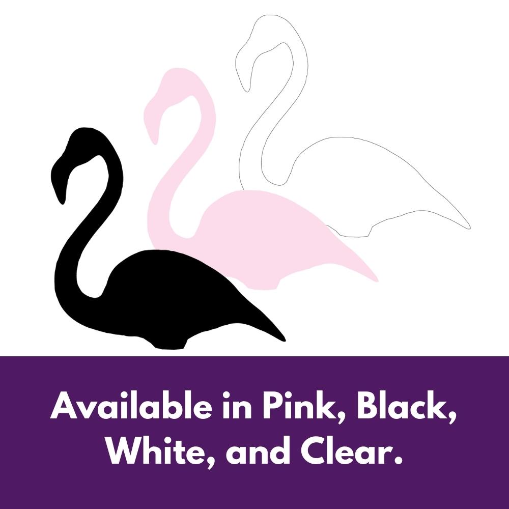 Precut glass shape of a flamingo in alternate colours.