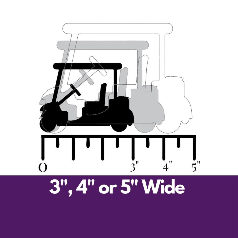 Precut glass shape of a golf cart in a variety of sizes.