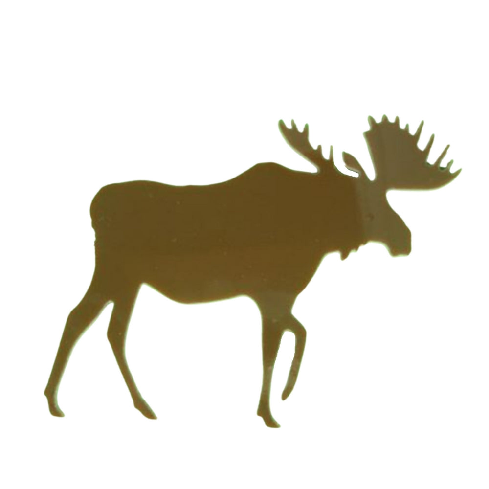 Precut glass shape of a moose.