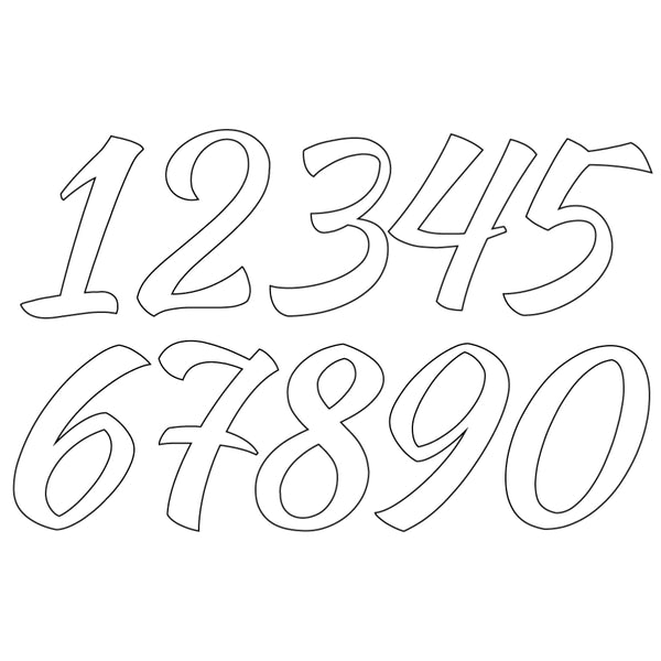 Precut Glass Numbers - Script - White - COE 90 – Fuse Muse Fused Glass