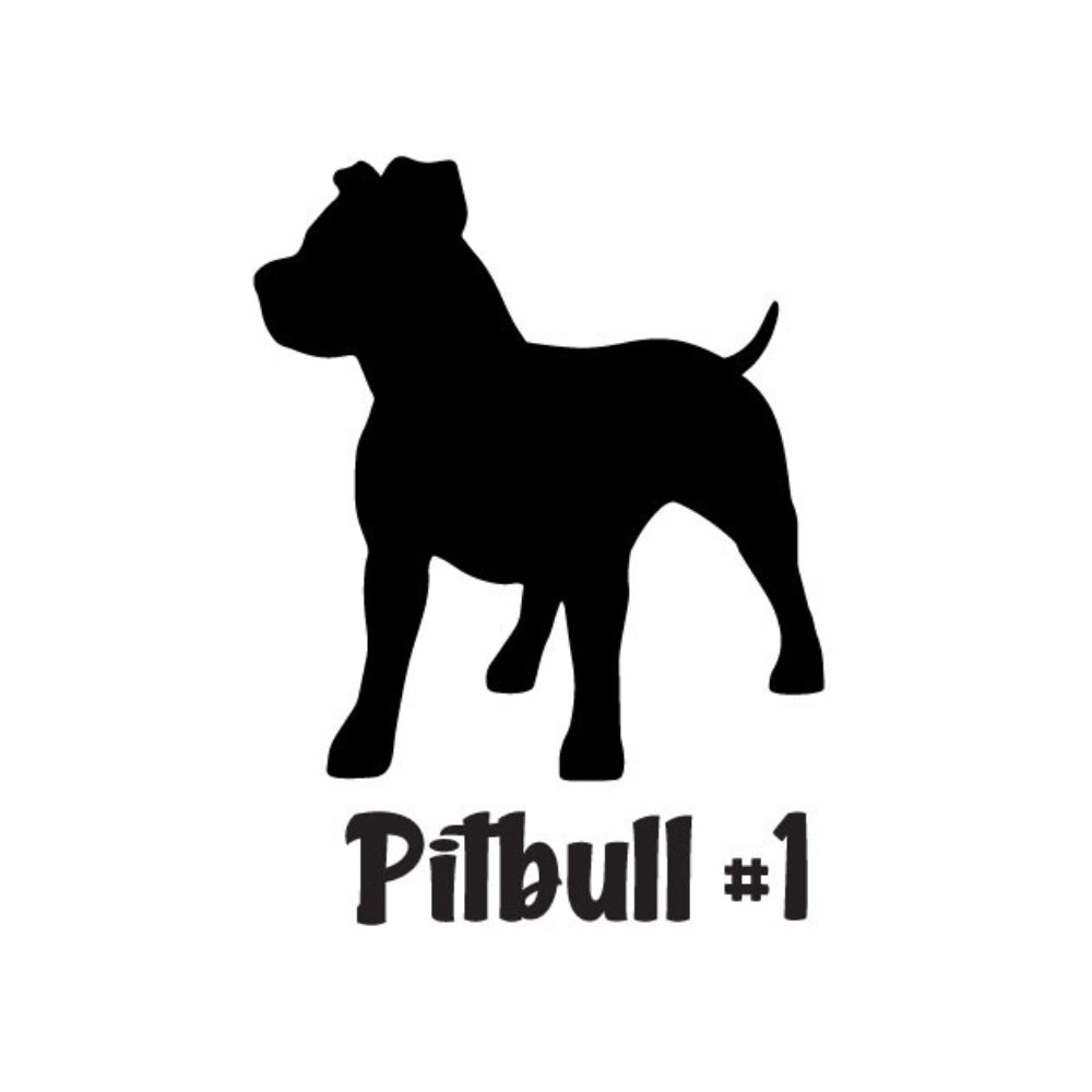 Precut glass shape of Pitbull #1
