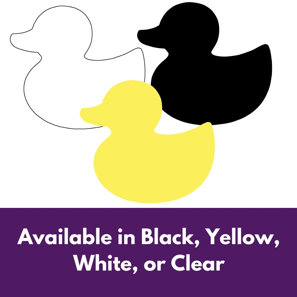 Precut glass shape of a Rubber Ducky in multiple colors.