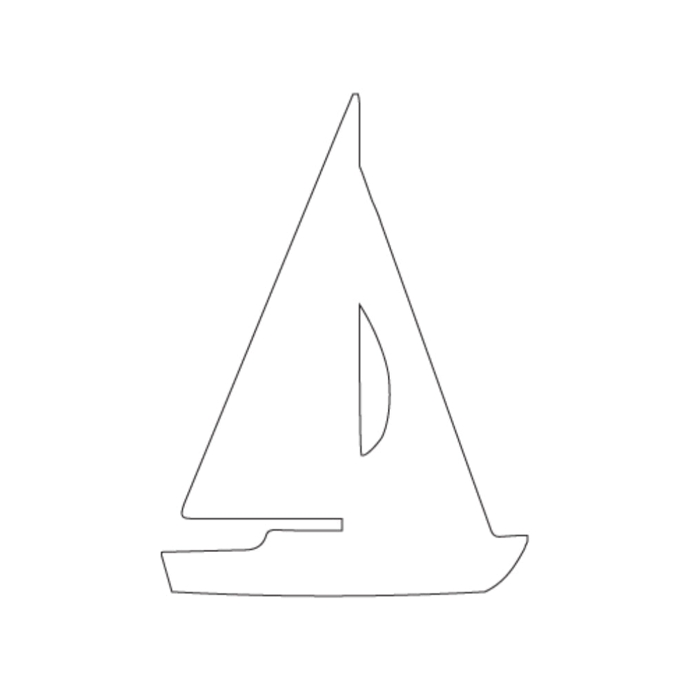 Precut Glass Shape - Sailboat - COE 90