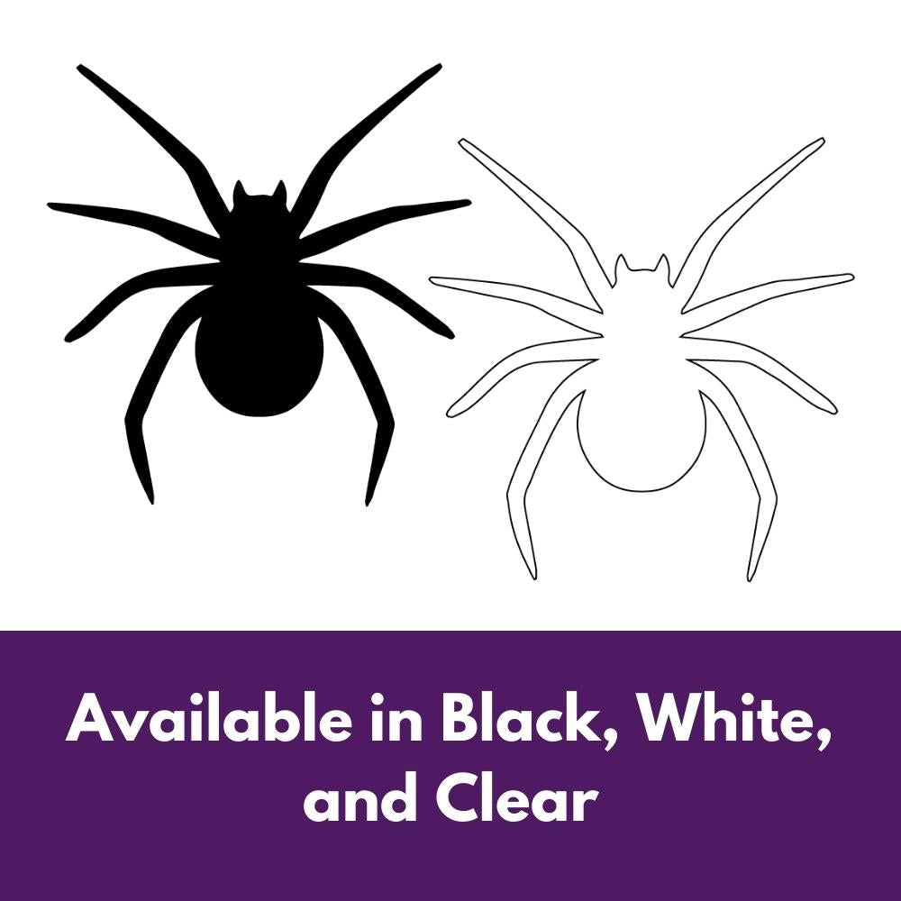 Precut glass shape of 2 spiders in alternate colours.