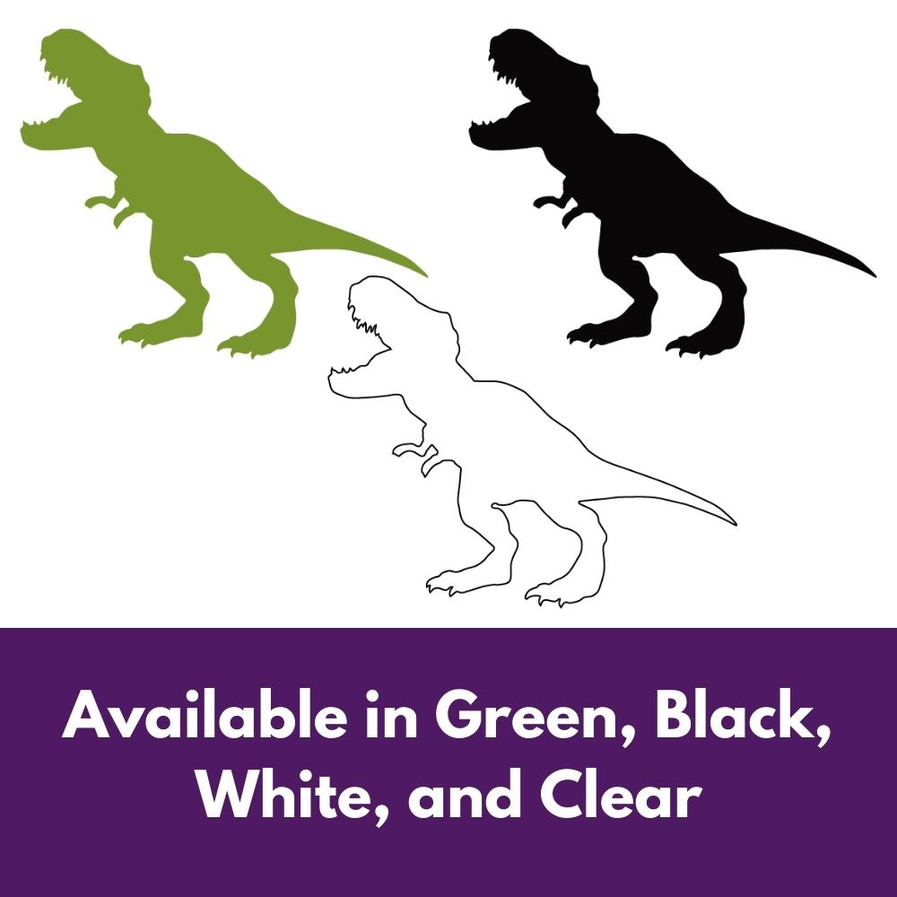 Precut glass shape of a T-Rex in multiple colours.