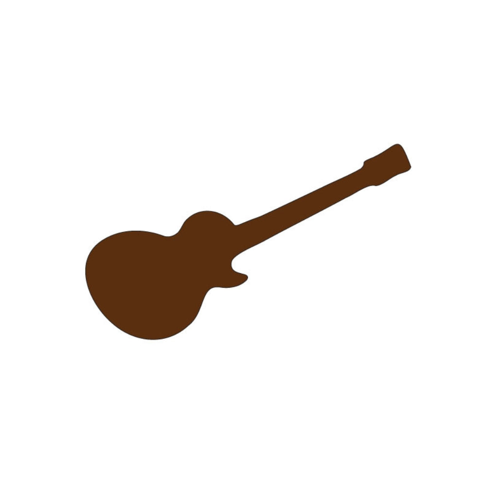 Precut Glass Guitar Shape in brown.