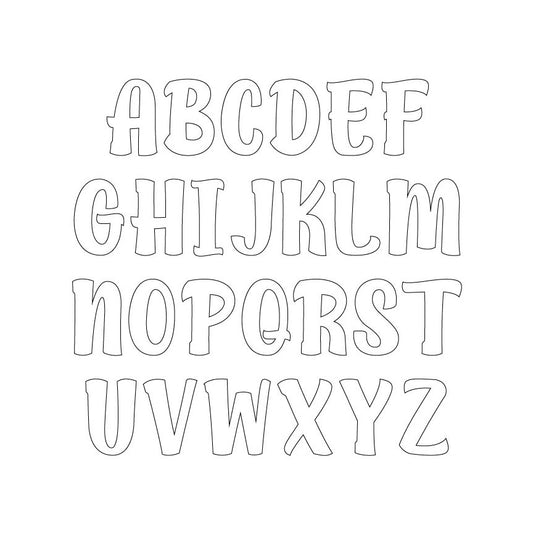 Precut glass shape of Alphabet letters.