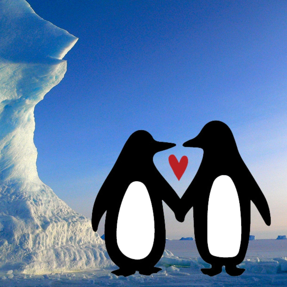 Love Fusing Penguins in Love Fused Glass Precut – COE 90 Bullseye Glass Wedding ...