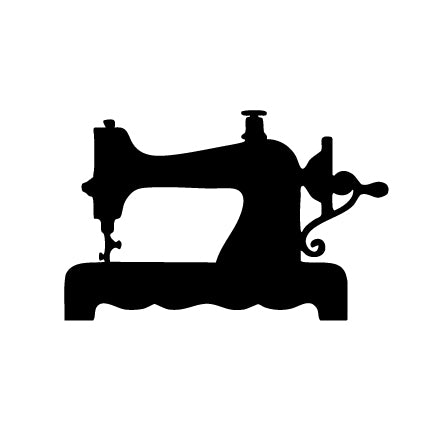 COE 90 Bullseye glass precut in a vintage sewing machine shape for fused glass quilting projects
