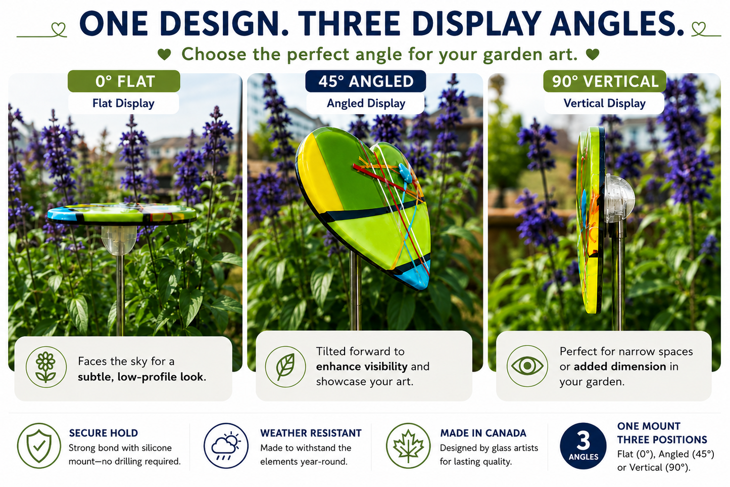 TriAngle Stake Mount™ – Universal Multi-Angle Garden Stake Mount