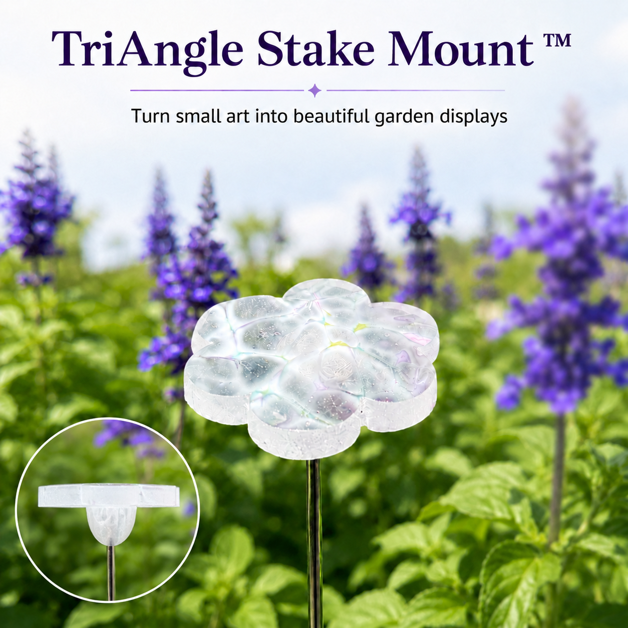 TriAngle Stake Mount™ – Universal Multi-Angle Garden Stake Mount