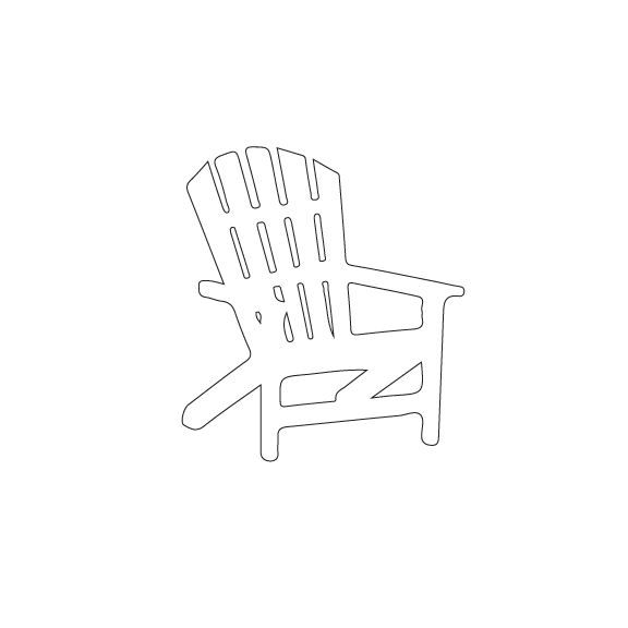 Precut Glass Shape - Adirondack Chair - COE 90