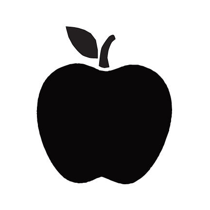 Silhouette of apple glass precut shape in COE 96 for fused glass art