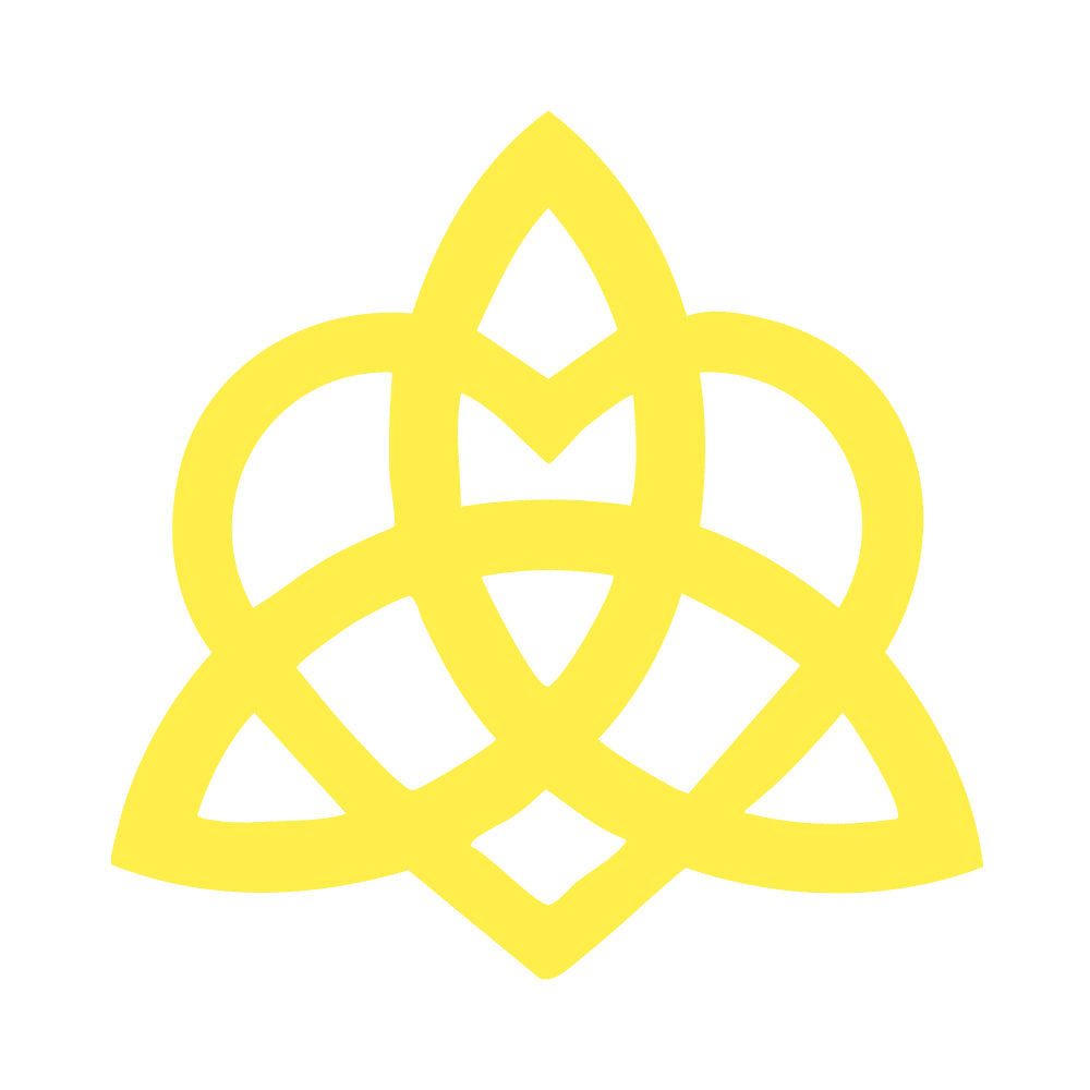 celtic knot in precut yellow glass - coe 96