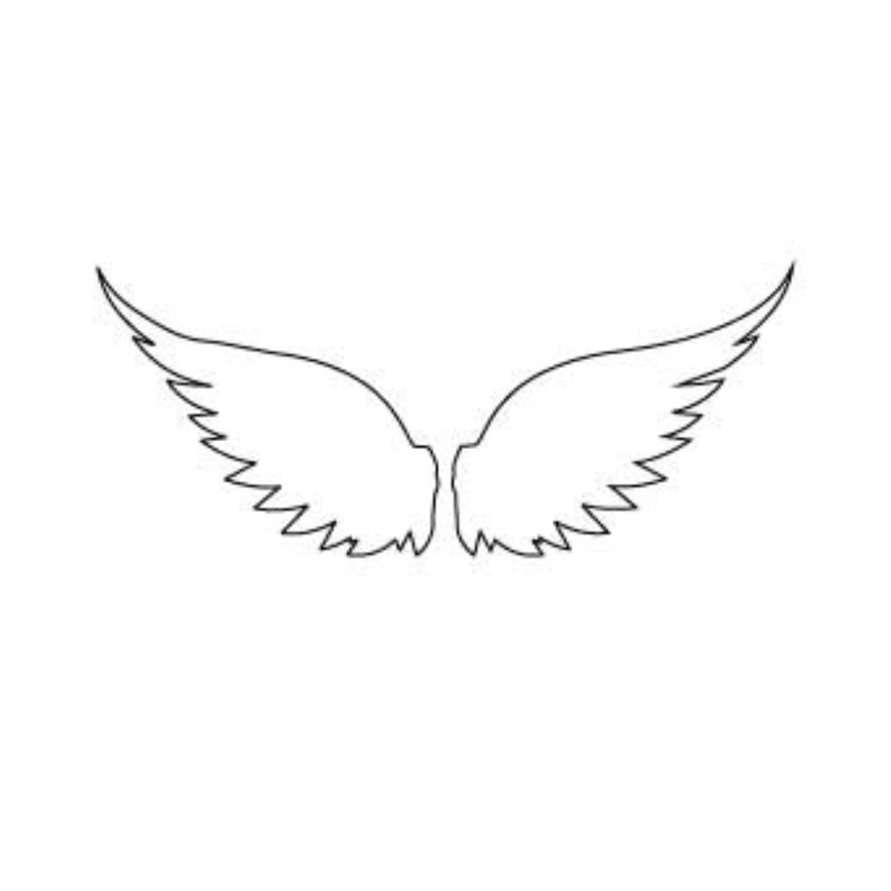 Angel Wings Precut Glass Shape - COE 96