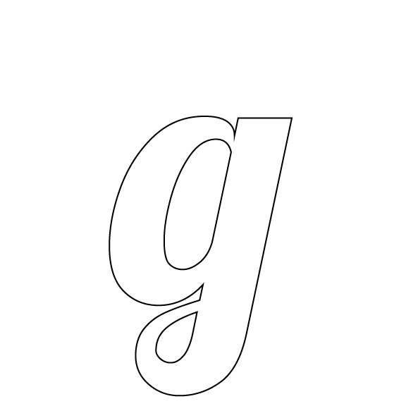 Alphabet Lowercase Letters Precut Glass Shape - Lobster Font - White COE 90