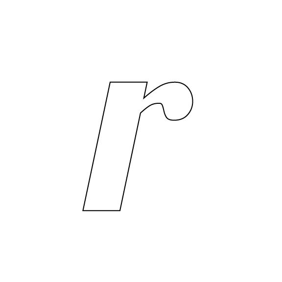 Alphabet Lowercase Letters Precut Glass Shape - Lobster Font - White COE 96