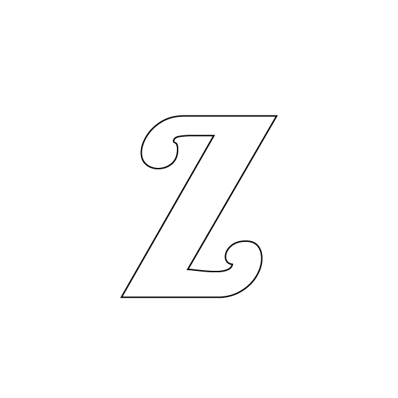 Alphabet Lowercase Letters Precut Glass Shape - Lobster Font - White COE 90