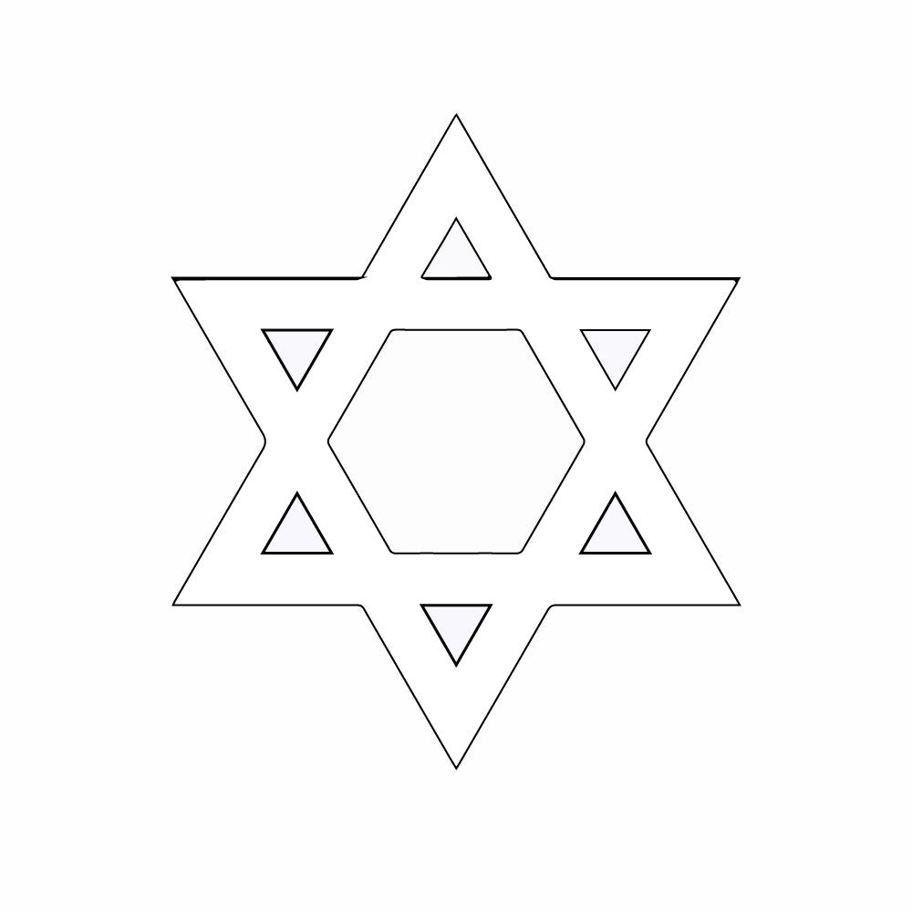 David Shape Star of David Precut Glass Shape - COE 96 – Fuse Muse Fused Glass