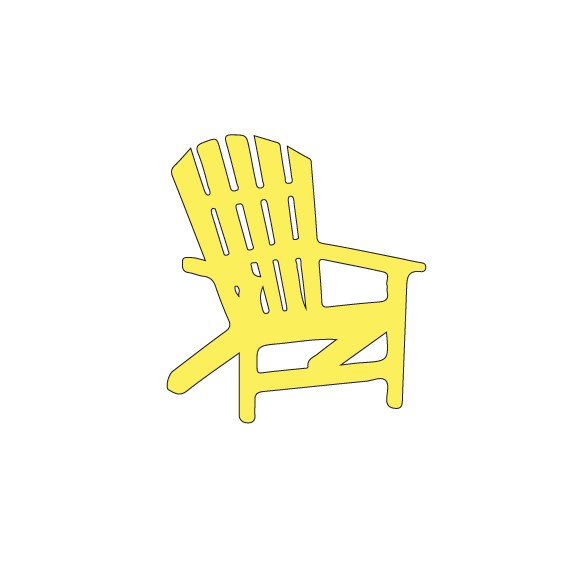 Precut Glass Shape - Adirondack Chair - COE 96
