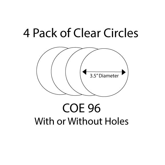 Precut Glass Shapes - 3.5” Circles COE 96
