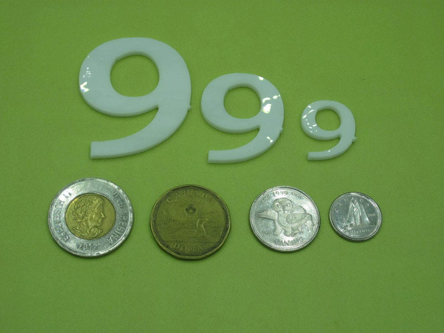 Precut Glass Shapes - White Number #9 COE90