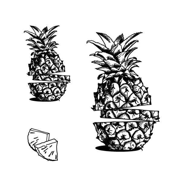 Pineapples Silk Screen Stencils