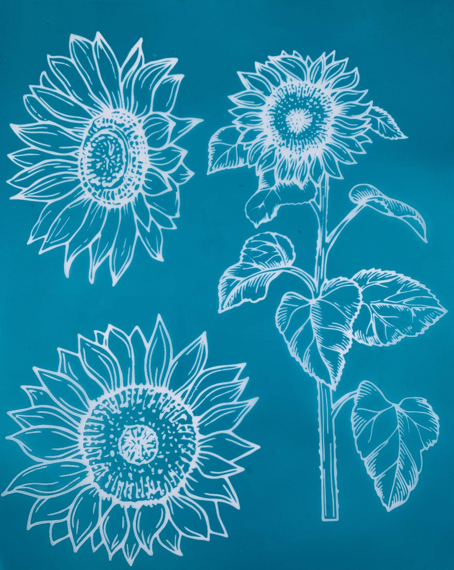 Sunflowers Silk Screen