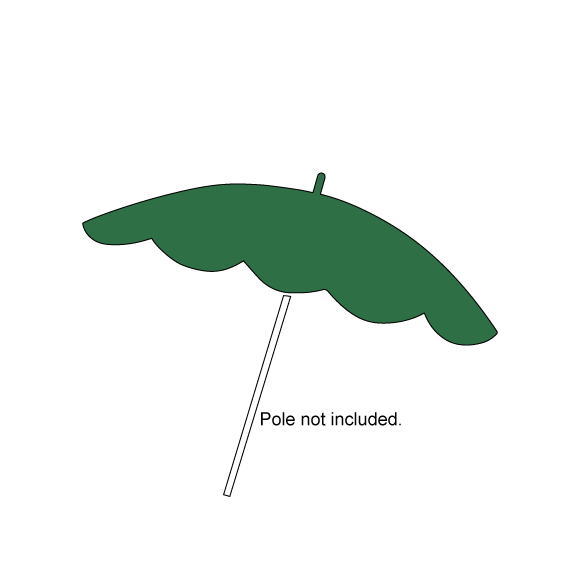 Precut Glass Shape - Beach Umbrella - COE 96